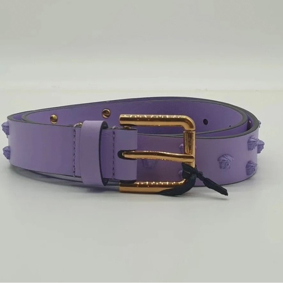 Versace Medusa Studded lilac leather belt NEW (AUTHENTIC) - Picture 9 of 16